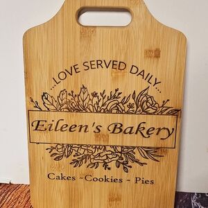 Personalized Bakery Bamboo Engraved Cutting Board